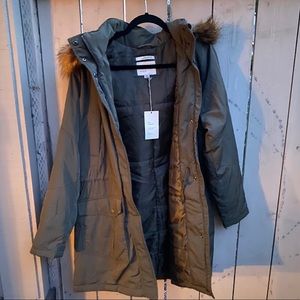 Navy green mid size jacket